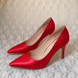 Dress Shoes 22 Colors Luxury Women High Heel Red Pumps Pointed Toe 9CM