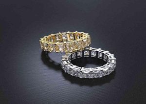 Luksusowa wieczność Pierścień Obietnica 925 Sterling Silver Princess Cut Aaaa CZ Party Wedding Pierścienie dla kobiet Bridal Fashion Biżuteria x25975016