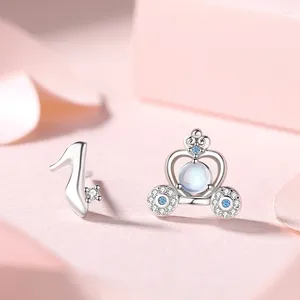 Stud Earrings CYJ European S925 Sterling Silver Crystal Shoe Pumpkin Car For Women Birthday Party Gift Jewelry