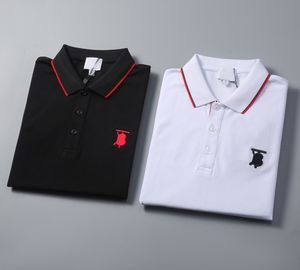new lapel short sleeve t-shirt men's summer with diamond solid embroidery large half sleeve polo men