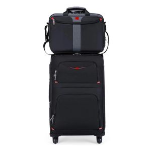 Carry-Ons heiß!Neues Schweizer Brandgeschäft Rolling Gepäck Set mit Handtasche Universal Wheel Wheel Tuch Box Männer Mode Koffer Trolley Reisetasche