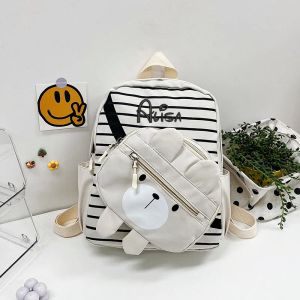 Backpacks benutzerdefinierte Name Kinder Rucksack Vorschulbär Rucksack für Jungen anpassbarer Kleinkind -Rucksack für Mädchen mit Brustgurt