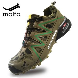 Summer MTB Cycling Shoes Zapatillas Ciclismo Men Motorcykelskor Oxford Tyg Vattentäta cykelskor utomhus vandringssneakers 240417