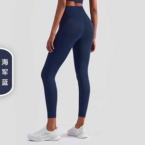 Yoga Gym Lycra tessuto di colore solido Donne pantaloni ad alta vita indossano leggings elastica lady lady outdoor sports di alta qualità 147