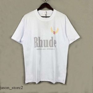 Rhude T-shirt Mens Designer T-shirt tee träningskjortor för män överdimensionerade t-skjortor tee t-shirt 100%bomull Rhude tshirts vintage 284