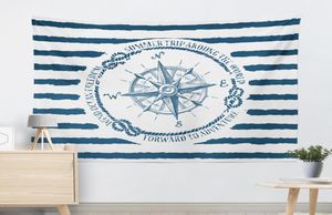 nautical navy tapestry home dorm striped wall hanging cloth anchor tapiz tapestries sea turtle carpet decorative blanket4306047