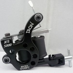 HJTAT Black Iron Tattoo Machine 10 Wrap Bobils Cutter para forro e sombreamento 240418