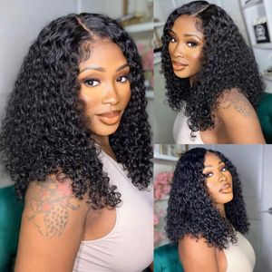 baby hair Bob Wig Short Curly Human Hair Wigs Glueless Preplucked glueless wig preplucked human hairHuman Wigs Ready To Go Wear Pre