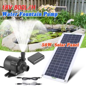 Akcesoria 30 W 800L/H bezszczotka Solar Power Water Pump Zestaw Ultraquiet Sopersible Water Pomp Motor Fish Pond Garden Dekoracja Fontanny