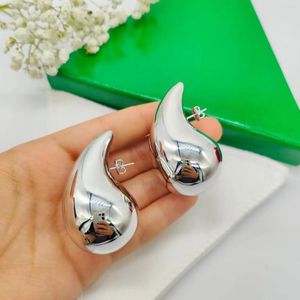 Stud Earrings Metal Huge Size 4CM Droplet Water Drop For Women Girls Exaggerated Fashion INS Oversized Chunky Jewelry