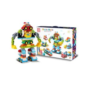 Children's Large Particle Building Block Assembly Toys with Versatile Automotive Engineering Vehicles - Puzzle Gifts for Boys and Girls Aged 3 to 6
