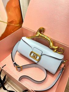 Luxury heavy industry gold-plated handbag female 2024 new French fashion Joker online celebrity shoulder slung small bag