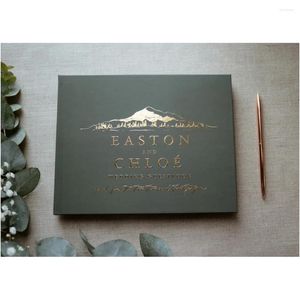 Party Supplies Mountain Wedding Guest Book Sign in Po Pobook Guestbook Blank Black