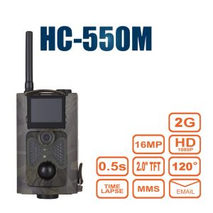 Kameror Wild Hunting Camera Cellular Mobile Trail Wildlife Cameras 2G MMS P SMS 16MP 1080P trådlös fototrap HC550M