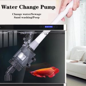 Tillbehör Automatisk Aquarium Water Changer Pump Fish Tank Sand Washer Cleaner Electric Gravel Cleaner Siphon Filter Pump