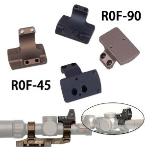 SCOPES Taktisk jakt ROF90/45 RMR Red Dot Sight Raiser Mount för AirSoft Riflescope Rifle AR15 Räckvidd Mount 30mm Rings Tillbehör