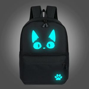 Backpacks 2021 School Backpacks For Teenage Boy Girls Luminous Cartoon Bag Schoolbag Bag For Teenagers Student Cute Cat Backpack to School