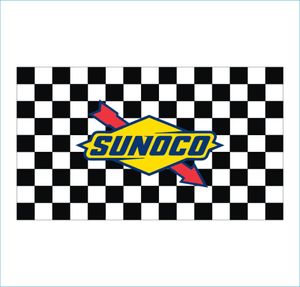 Impressão digital personalizada Bandeiras de 3x5ft Corrida Mahwah Sunoco Cup Series Banner de bandeira xadrez para jogo e decoração9655015