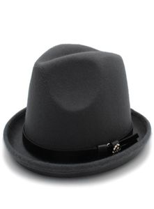 Stingy Brim Hats Fashion Mens039s Fed Fedora Hat для джентльмена зимний осенний рол