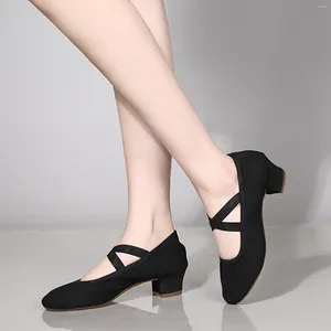 Dress Shoes Women's Cross-tied Elastic Band Pumps Faux Suede High Heels Gladiator Narrow Vintage Solid Mary Jane Zapatos Mujer