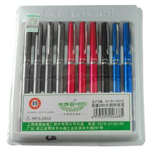 Pens Hero 3266 Luxo 0,5 mm Iridium Nib Steel -Fountain Pen 360 graus canetas para material escolar em casa