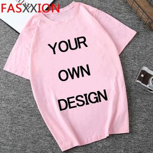 Customized Your Own Design Unisex t Shirt tshirt harajuku summer Tee girl Japanese clothes 240419