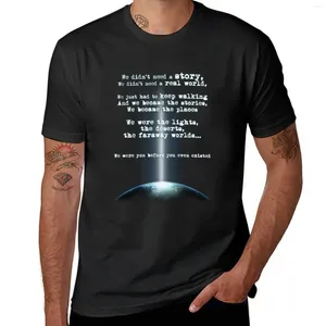 メンズタンクトップM83「イントロ」にインスパイアされた地球と宇宙の引用Tシャツかわいい服