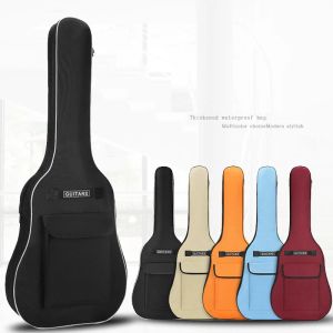 Fälle 40/41 Zoll Oxford Stoff Acoustic Guitar Bag Softhuse Doppelte Schulter 5 mm gepolstert wasserdichte Gig -Rucksack