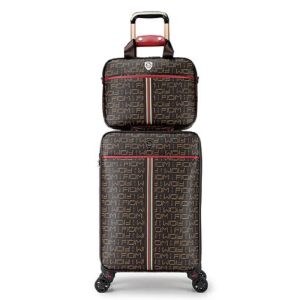 Zestawy PU skórzane bagażowe zestaw bagażu z kobietą kosmetyczną Wysokiej jakości walizka klasyczna rozmiar kabiny podróży