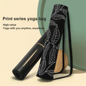 Bags Yoga Backpack Case Bag Waterproof Yoga Mat Bag Pilates Fitness Workout Tote Yoga Handbag Leaf Print Large Duffel Gym Bags