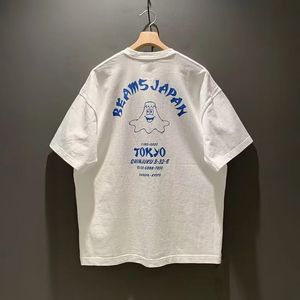 Мужские футболки дизайнерская рубашка для мужчин белые короткие рукава Япония