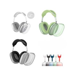 AirPods için Max Pro Kulaklıklar Gürültü Airpodspro için Kulaklık Engelli Kulaklık Aksesuarları Şeffaf TPU Katı Silikon Su Geçirmez Kulaklık Kapak Kılıfı