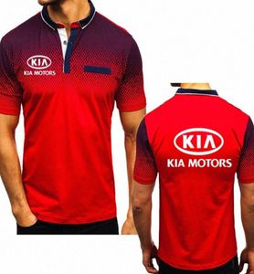 Summer Men039s Short sleeve for KIA Car Logo Printed Fashion high quality Cotton Men039s short sleeve casual polo shirt K YV2460726