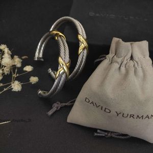 David Yurma Jewelry Bangle Bracelet for Women High Quality Station Cable Cross Collection Vintage Ethnic Loop Hoop Punk Jewelry Ban 659