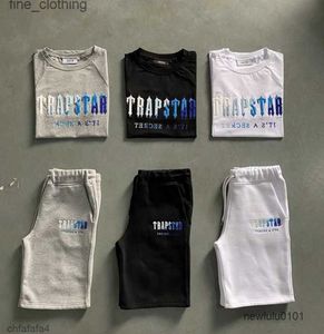 Trapstar Erkek Şort ve Tişört Seti Trailsits Tasarımcı Çiftler Havlu Nakış Mektubu Kadın Mürettebat Boyun Tuzağı Yıldız Sweatshirt Takımlar Yüksek Kaliteli Toptan Hdyq