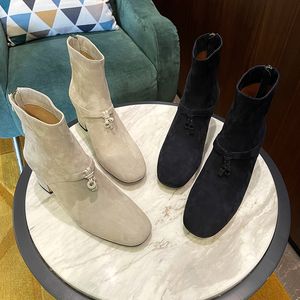 LP Italian Small Cashmere Shoe Tapport Women's Onkle Boots Boots Women's Boots for Autumn and Winter Season