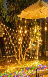 Strängar LED Net String Lights Connectable Mesh Fairy Lamps 8 Läges Vattentät hängande dekorativ belysning Juldekorationer2496344