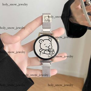 Damen Metall Magnetic Saug GT1 Frauen Sommer atmungsaktiven Ehren -Cartoon -Uhr -Gurt -Geburtstag Hochqualität Little Bär Little Cat Watch Chain 1026