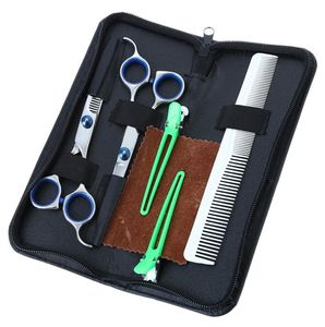 60in Professional Frisörande hår sax Set Cutting Thunning Barber Shears Hair Salon med Combhairpinpu Case8113636