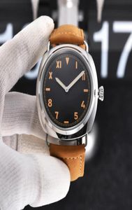 Casual Mens watch 47mm manual movement 6497 mechanical winding PVD coated leather Mineral strap glass delivery5995892