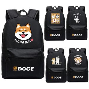 バックパックShiba inu doge Dog Designerバッグバックパックメンズアニメティーンエイジャー女性学生漫画の本バックスクールモキラ旅行