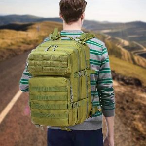 Taschen Taktischer Rucksack großes Molle -System Wanderwanderung Rucksacks Taschen Business Men Rucksack Armee Militärische Angeltasche 25l/45L