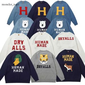 Sweater de capuz masculino Pullovers de malha masculino Mulheres impressas cachorros pato verde cabeça humana criado suéter de malha de malha roupas de inverno roupas casuais suéteres de grandes dimensões