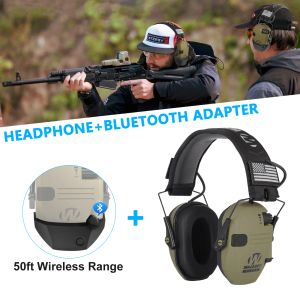 Аксессуары тактические охотничьи слуха Защитная гарнитура с 5,1 адаптером Bluetooth для стрельбы для защитника уха для складной ареалы для оружия