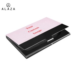 Holders Custom Pattern LOGO Creative Business Card Case Stainless Steel Metal Lid Credit Card Luxury Business Holder Card Metal Wallet