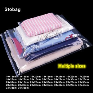 Bolsas Stobag 10pcs Roupas transparentes embalagens Bolsas de zíper plástico Camisa clara de camisa selada Armazrou