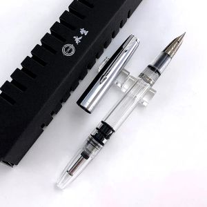 Pens Yongsheng 601a Piston Doldurma Çeşme Kalemi Mükemmel EF/F IRAURITA NIB Ofis Öğrencileri Yüksek Kaliteli Mürekkep Kalemleri Yazan Kutu ile