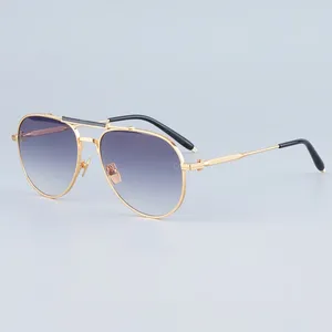 Sonnenbrille Frames Luxus großes Gesicht Oval Männer Modedesigner Marke erstklassige Qualität Solar Brillen UV400 Frauen Doppelbrücke Eyewear
