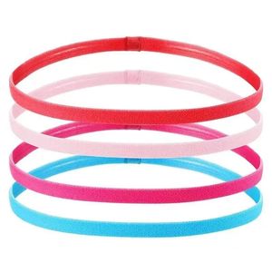 4 Pieces Thick Non-Slip Elastic Sport Headbands Hair Headbands,Exercise Hair and Sweatbands for Women and Men
