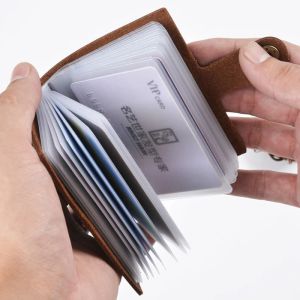 Plånböcker äkta läder plånbok korthållare fick kreditkortshållare naturskåp affärsbank lagringsklipp arrangör fall